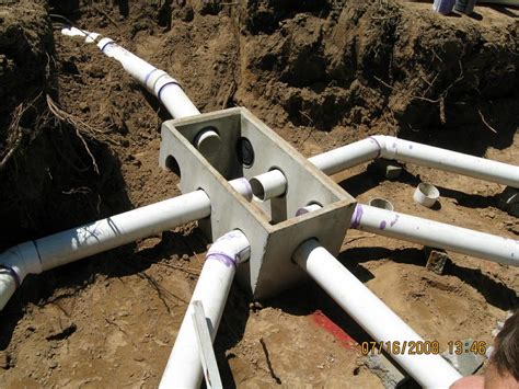 septic distribution box concrete cover|installing a septic distribution box.